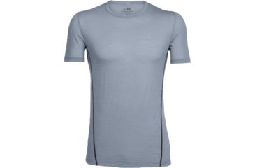 Image of Icebreaker Aero Short Sleeve Crew - Men's-Mineral/Monsoon-X-Large