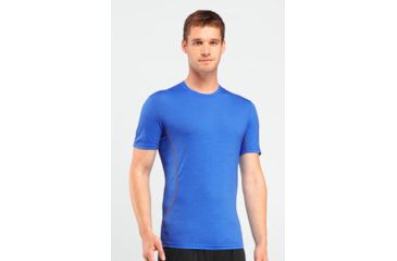 Image of Icebreaker Aero Short Sleeve Crewe - Men's-Cadet/Neo-Medium