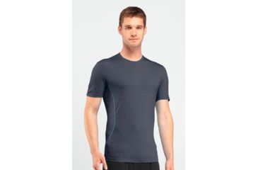 Image of Icebreaker Aero Short Sleeve Crewe - Men's-Aegean/Cadet-Large