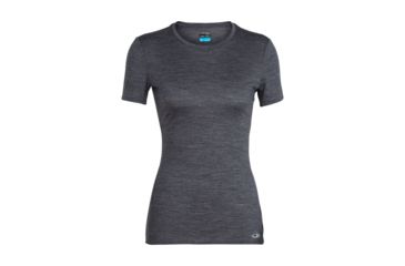 Image of Icebreaker Amplify Short Sleeve Low Crew, Womens, Panther Hthr, Medium, 104765001M