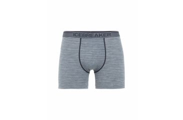 Image of Icebreaker Anatomica Boxers, Gritstone Hthr/Black/Stripe, 2XL, 103029-006-XXL