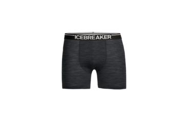 Image of Icebreaker Anatomica Boxers - Mens, Jet Heather/Black, Medium, 103029-008-M