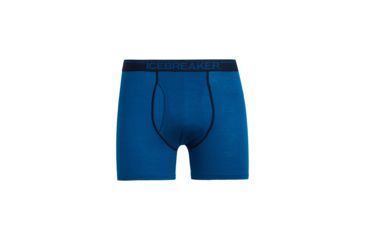 Image of Icebreaker Anatomica Boxers with Fly - Mens, Isle/Midnight Navy, Medium, 103030414M
