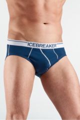 Image of Icebreaker Anatomica Briefs - Men's-Largo/White-X-Large