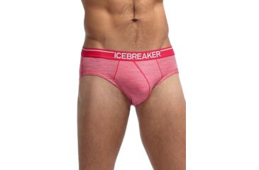Image of Icebreaker Anatomica Briefs - Men's-Stripe Rocket/Snow-X-Large