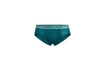 Image of Icebreaker Anatomica Briefs, Mens, Poseidon/Hydro/Stripe, Large, 103031410L