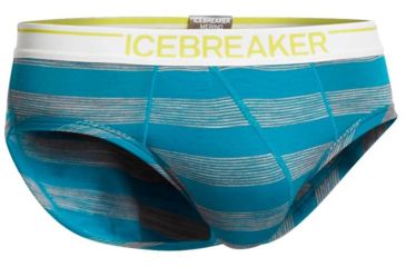 Image of Anatomica Briefs - Mens-Stripe Alpine/Metro Heather/White-Small