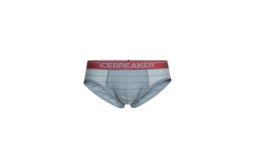 Image of Icebreaker Anatomica Briefs, Vapour/Vintage Red/Stripe, L, 103031004L