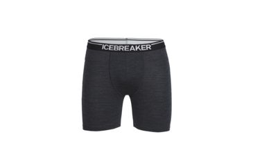 Image of Icebreaker Anatomica Long Boxers, Jet Hthr/Black, 2XL, 103055-005-XXL