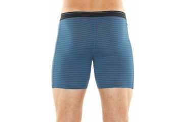 Image of Icebreaker Anatomica Long Boxers - Mens, Thunder/Black/Stripe, M, 103055409M