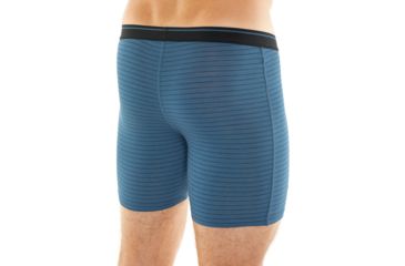 Image of Icebreaker Anatomica Long Boxers - Mens, Thunder/Black/Stripe, M, 103055409M