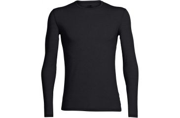 Image of Icebreaker Anatomica Long Sleeve Crewe T-Shirt - Men's, Black, Extra Large, IB103032001XL