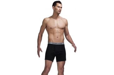 Image of Icebreaker Anatomica Relaxed Boxer w/Fly - Men's-Black/Mineral-Medium