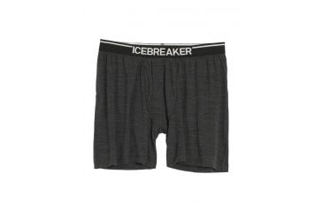 Image of Anatomica Relaxed Boxer with Fly - Mens-Jet Heather/Black-X-Large