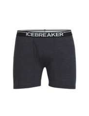 Image of Icebreaker Anatomica Relaxed Boxers w Fly, Jet Hthr/Black, 2XL, 103052002XXL