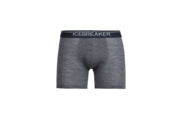 Image of Icebreaker Anatomica Rib Boxers, Gritstone Hthr/Stealth, 2XL, 103605001XXL