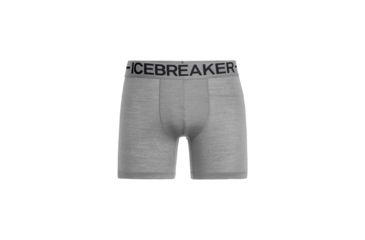 Image of Icebreaker Anatomica Zone Boxers - Mens, TIMBERWOLF HTHR/Black, XL, 104113003XL