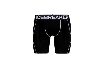 Image of Icebreaker Anatomica Zone Long Boxers, Black/White, XL, 104114001XL