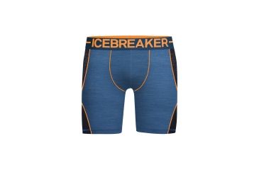 Image of Icebreaker Anatomica Zone Long Boxers, Sea Blue Hthr/Koi, M, 104114401M