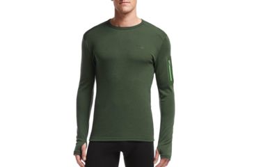 Image of Icebreaker Apex Long Sleeve Crew - Men's-Conifer/Balsam-Small