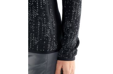 Image of Icebreaker Away Long Sleeve Zip Hood Showers - Women's, Black, Large, 104079002L