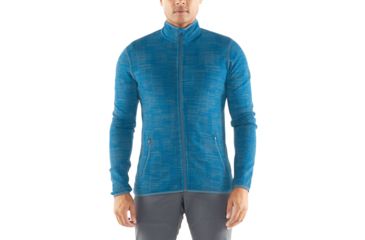 Image of Icebreaker Awithay Long Sleeve Zip - Mens, Thunder/Isle, Large, 104693401L