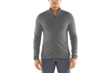 Image of Icebreaker Awithay Long Sleeve Zip - Mens, TIMBERWOLF/Monsoon, Large, 104693001L