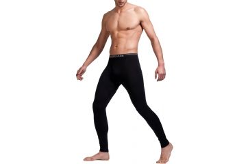 Image of Icebreaker Body Fit Leggings w/Fly 150 Clearance - Men's-Medium-Black/Mineral