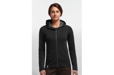 Image of Icebreaker Cascade Plus Long Sleeve Hood Jacket - Women's-Black-Small