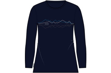 Image of Icebreaker Central Classic Long Sleeve Icebreaker T-Shirt - Women's, Midnight Navy, Extra Large, IB0A56QT401XL