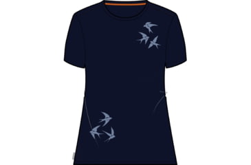 Image of Icebreaker Central Classic Long Sleeve Swarming Shapes T-Shirt - Women's, Midnight Navy, Large, IB0A56U1401L