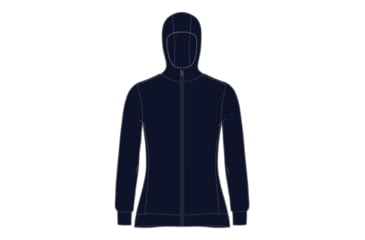 Image of Icebreaker Central Classic Long Sleeve Zip Hoodie - Women's, Midnight Navy, Large, IB0A56O3401L
