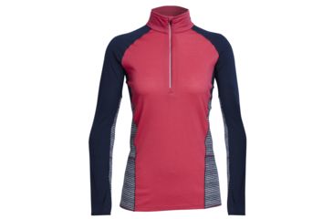 Image of Icebreaker Comet Long Sleeve Half Zip Impulse - Women's-Pop Pink/Admiral-Large