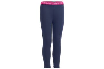 Image of Icebreaker Compass Leggings - Girl's-Admiral/Pop Pink/White-6