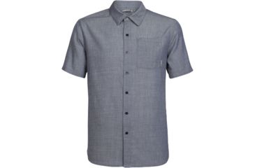 Image of Icebreaker Compass Short Sleeve Shirt - Men's, Stealth, Medium, 103611001M