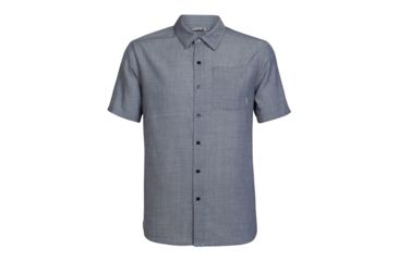 Image of Icebreaker Compass Short Sleeve Shirt - Men's, Fathom Heather, Medium, 103611401M