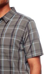 Image of Icebreaker Compass Short Sleeve Shirt, Metal/Monsoon/Plaid, S, 103611002S