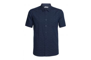 Image of Icebreaker Compass Short Sleeve Shirt, Midnight Navy, M, 103611402M