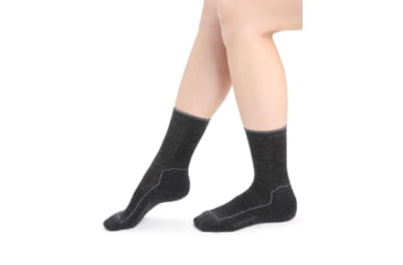 Image of Icebreaker Cool-Lite Hike 3Q Crew Socks - Womens, Jet Heather/Monsoon, Large, IB104662782L