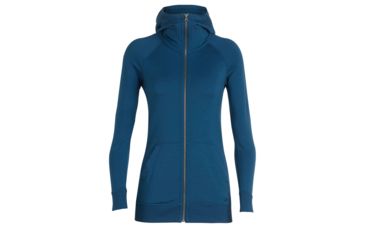 Image of Icebreaker Crush Long Sleeve Zip Hood - Women's, Prussian Blue, Small, 104093402S