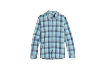 Image of Departure II Long Sleeve Shirt - Mens -Fathom Heather/Shore/Fossil-Medium