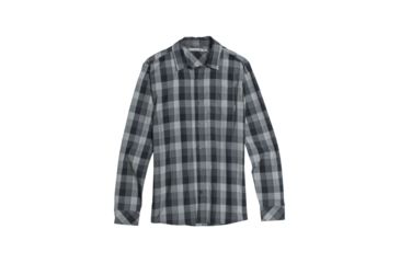 Image of Departure II Long Sleeve Shirt - Mens -Jet Heather/Monsoon/Snow-Small