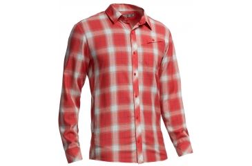 Image of Icebreaker Departure Long Sleeve Shirt - Mens-Clay Plaid-Small
