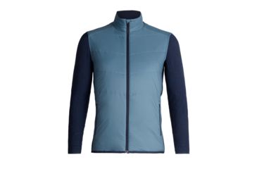 Image of Icebreaker Descender Hybrid Jacket - Mens, Granite Blue/Dark Night Heather, Small, 104280-401-S