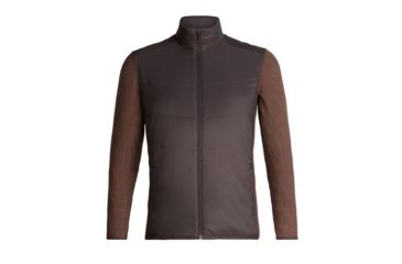 Image of Icebreaker Descender Hybrid Jacket - Mens,Walnut/Bronze Heather, Small, 104280-201-S