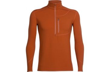 Image of Icebreaker Descender Long Sleeve Half Zip - Men's-Copper-Medium