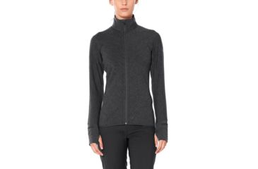 Image of Icebreaker Descender Long Sleeve Zip - Womens, Jet HTHR, Small, 103900002S