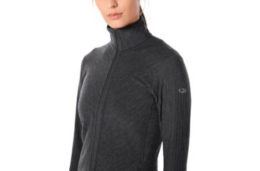 Image of Icebreaker Descender Long Sleeve Zip - Womens, Jet HTHR, Small, 103900002S