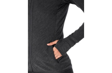 Image of Icebreaker Descender Long Sleeve Zip - Womens, Jet HTHR, Small, 103900002S