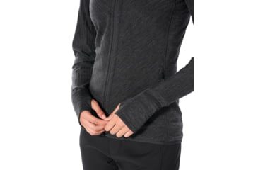 Image of Icebreaker Descender Long Sleeve Zip - Womens, Jet HTHR, Small, 103900002S